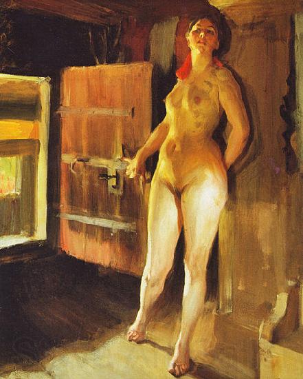Anders Zorn Girl in the Loft Norge oil painting art